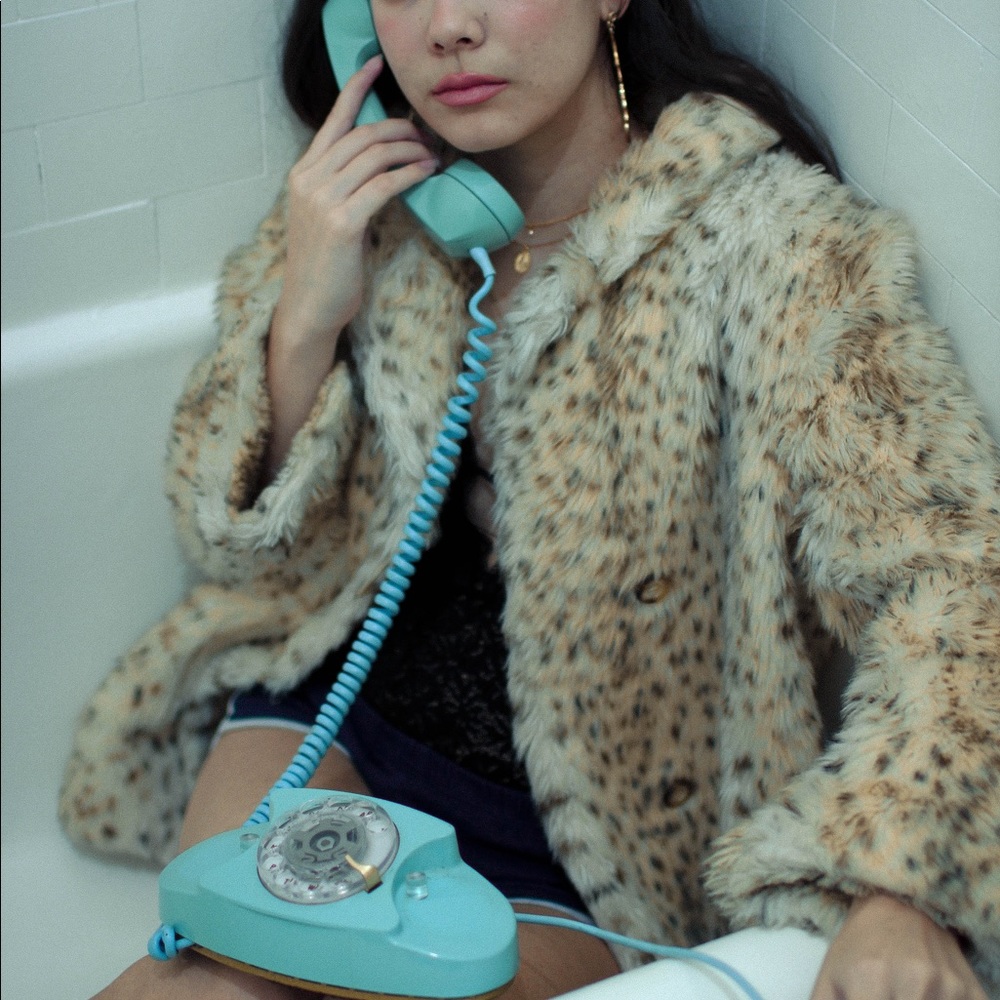 Faux Snow Leopard jacket